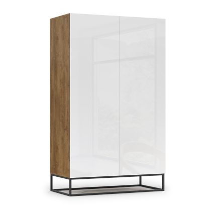 Avorio 120 Szafa Dąb Artisan /Biały Połysk Gardrób és vitrines szekrény