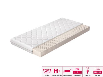 Materac Lateksowy Milano 120x200 Hipoalergiczny pokrowiec Matracok-ágybetét