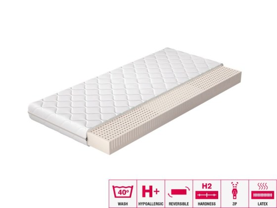 Materac Lateksowy Milano 120x200 Hipoalergiczny pokrowiec Matracok-ágybetét